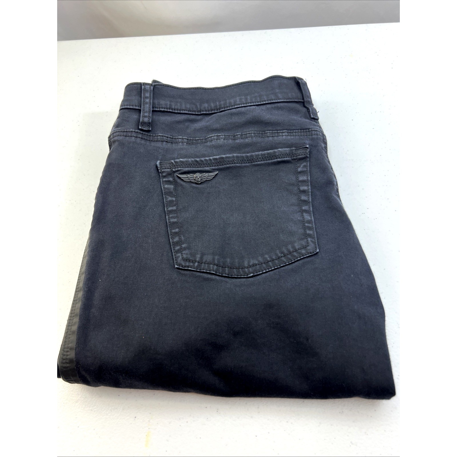 Rock & Republic Women's Berlin Baddie Black Rockabilly Straight Jeans Size 16
